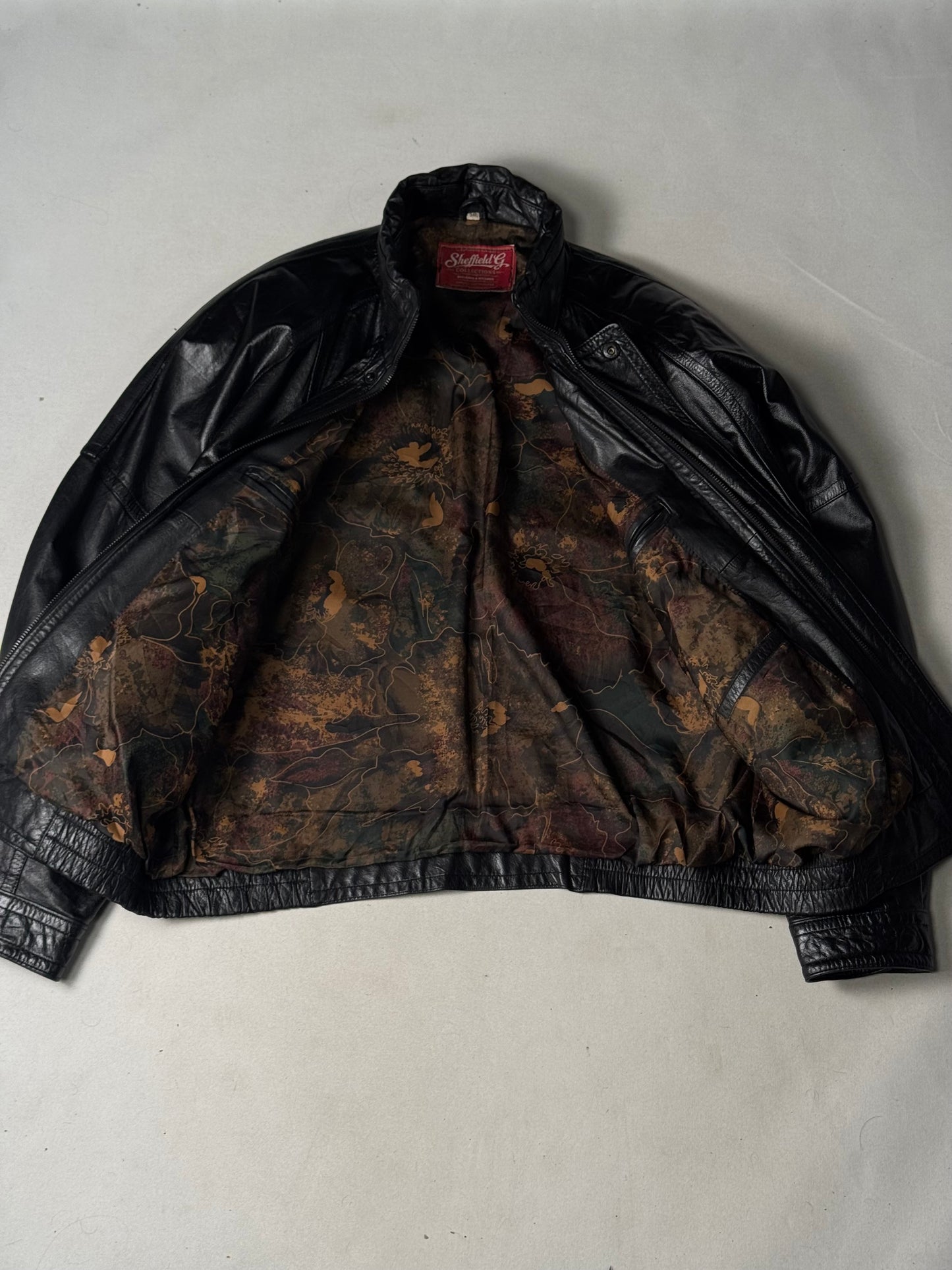 Black Real Leather Jacket (Size M)