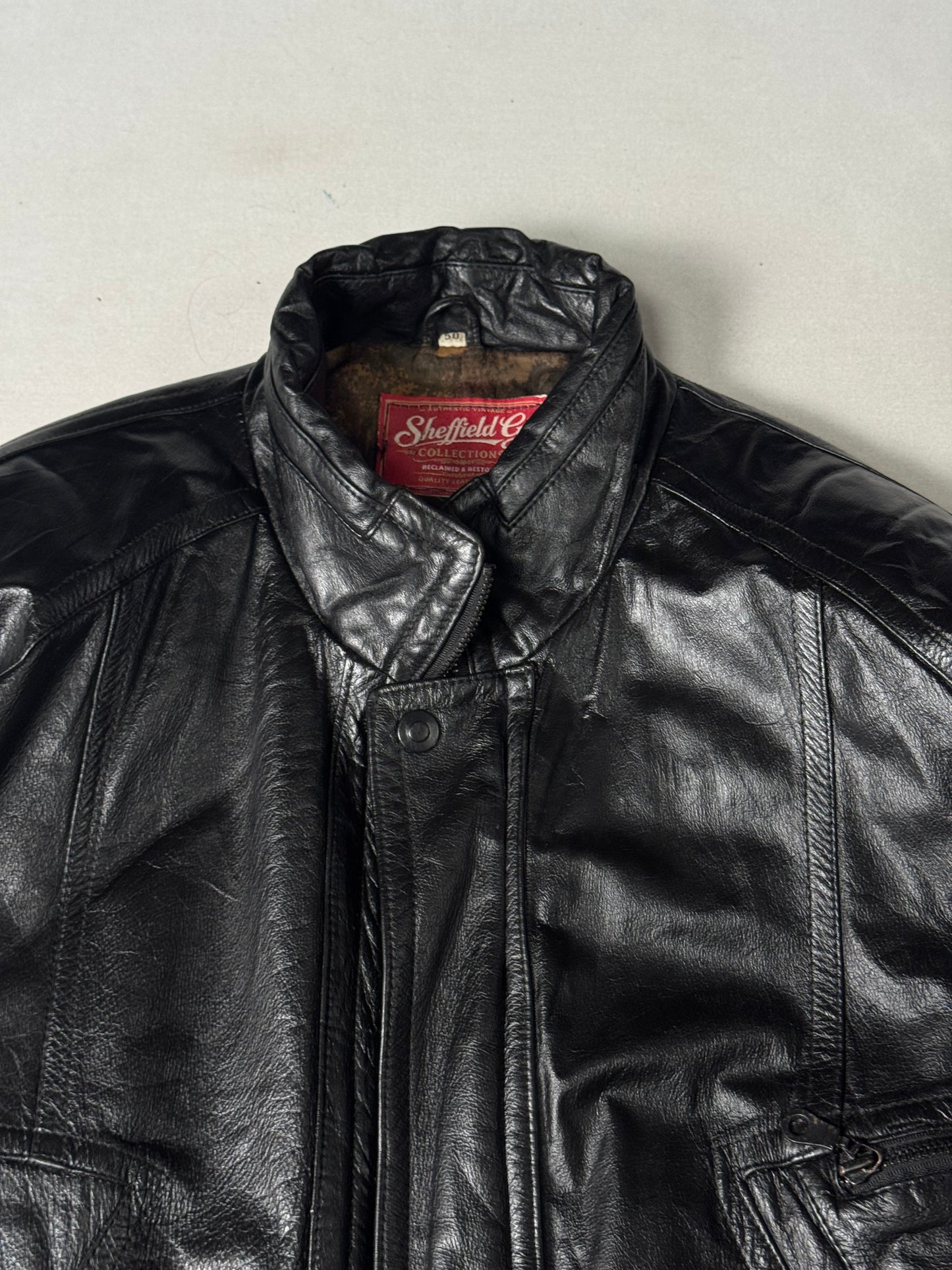 Black Real Leather Jacket (Size M)