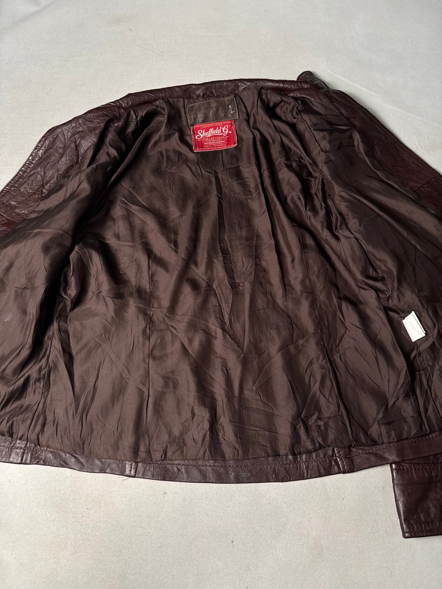 Brown Real Leather Jacket (Size S) Women’s