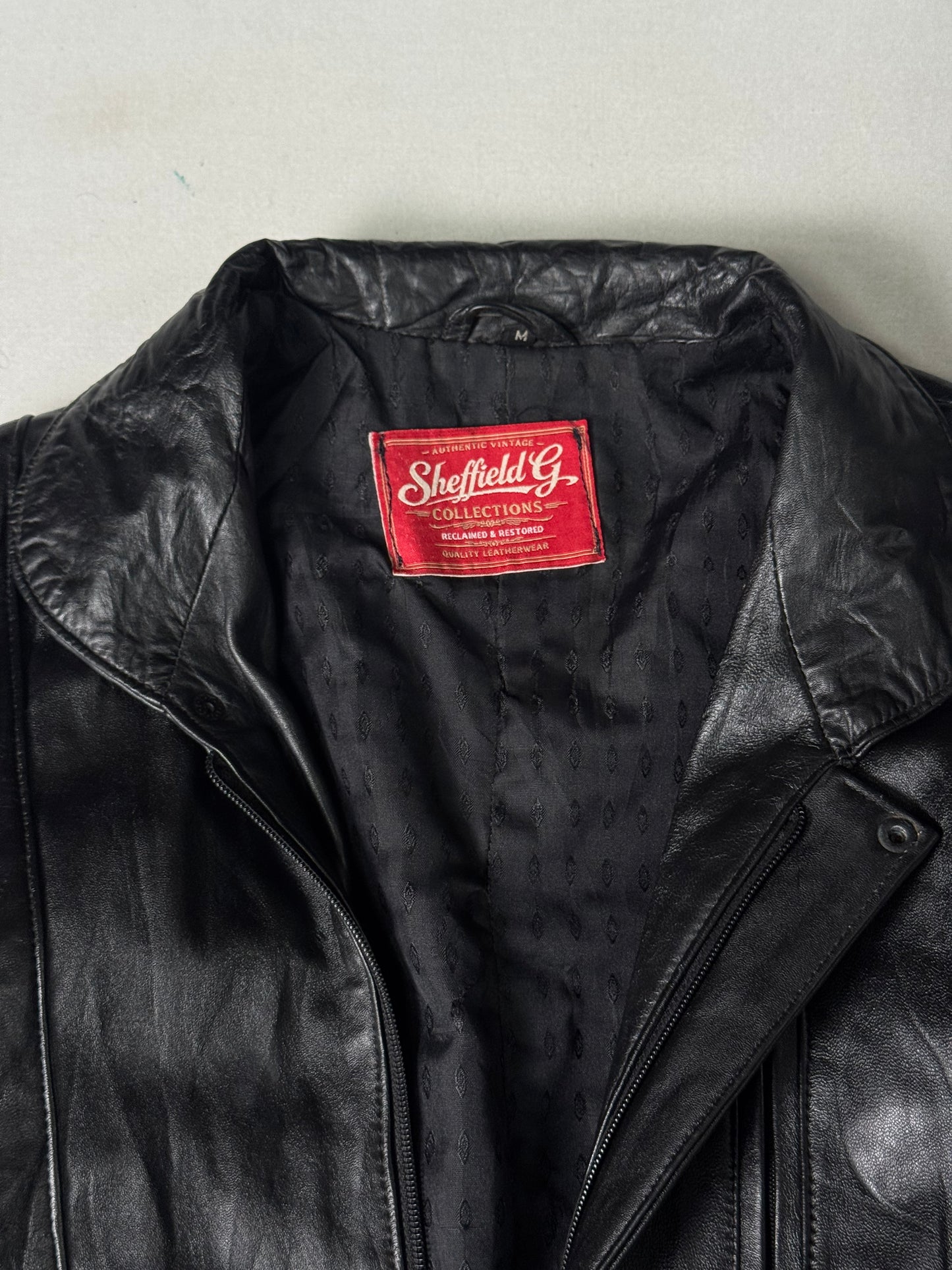 Black Real Leather Jacket (Size M)