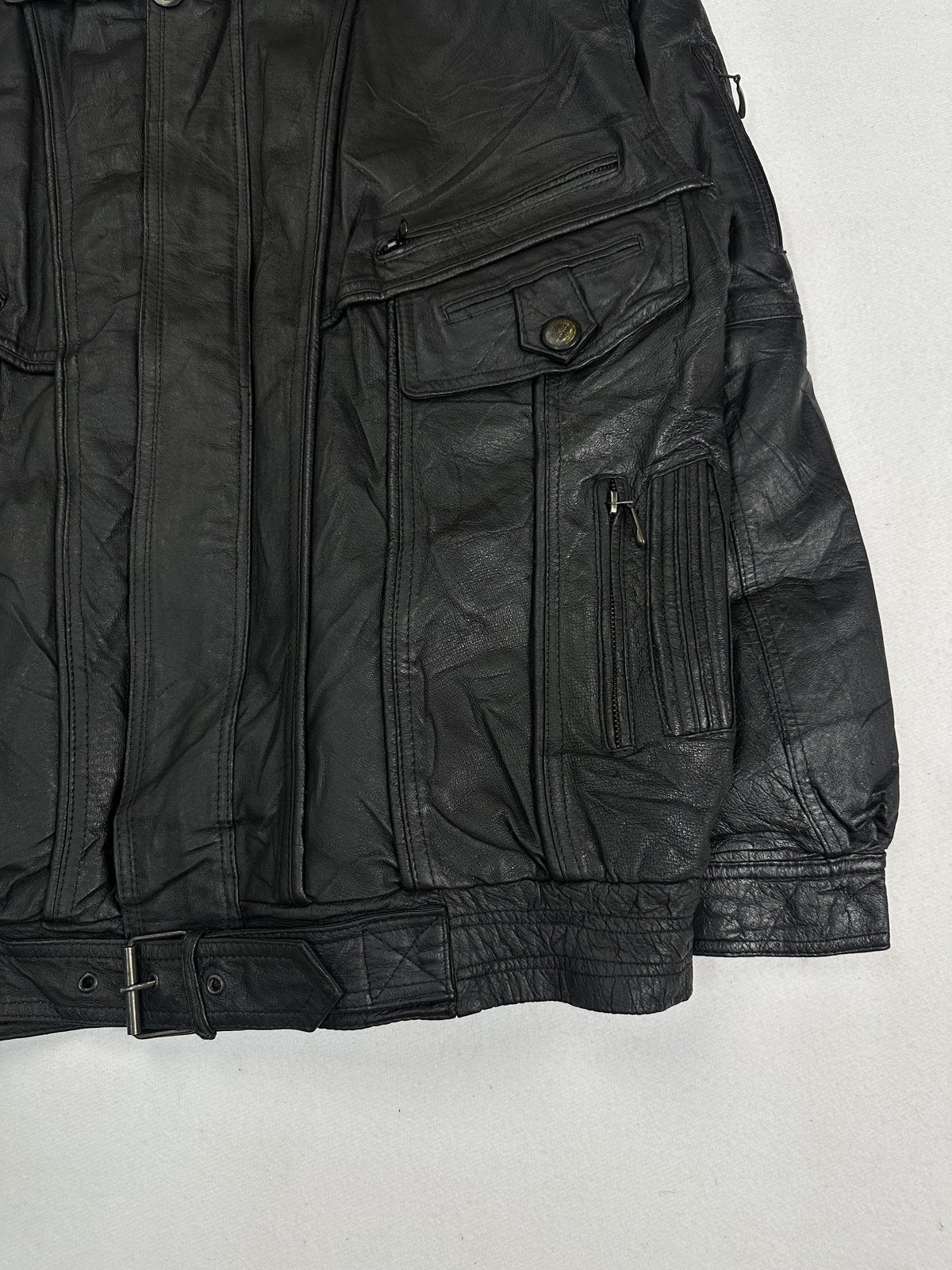 Black field jacket in very good condition, shown in size XXL