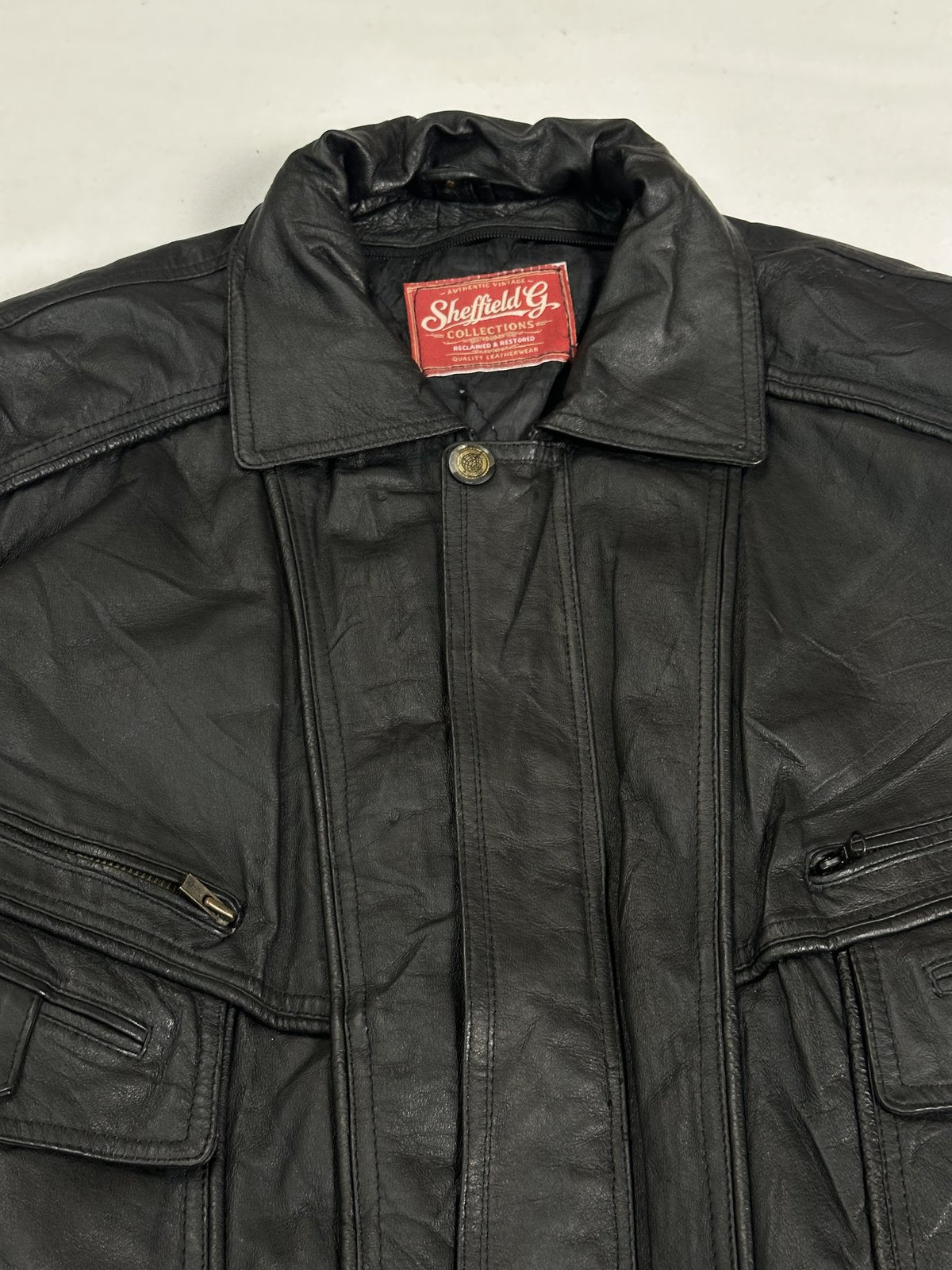 The size XXL field jacket, 28 inches long through the body