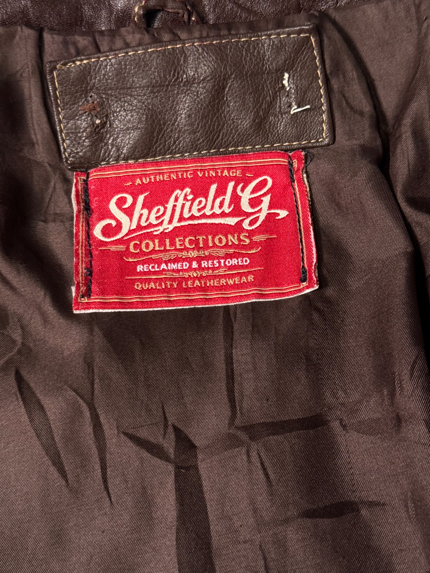 Brown Real Leather Jacket (Size S) Women’s