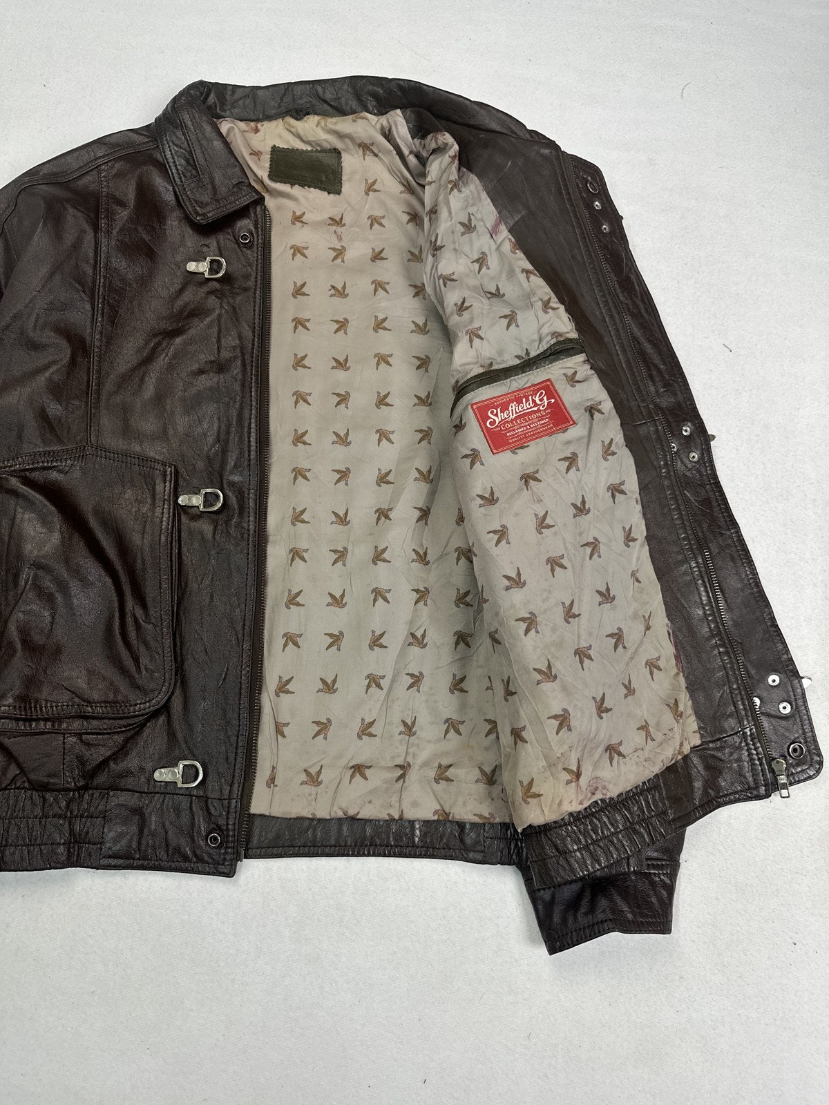 Harrington opened out to show the lining inside
