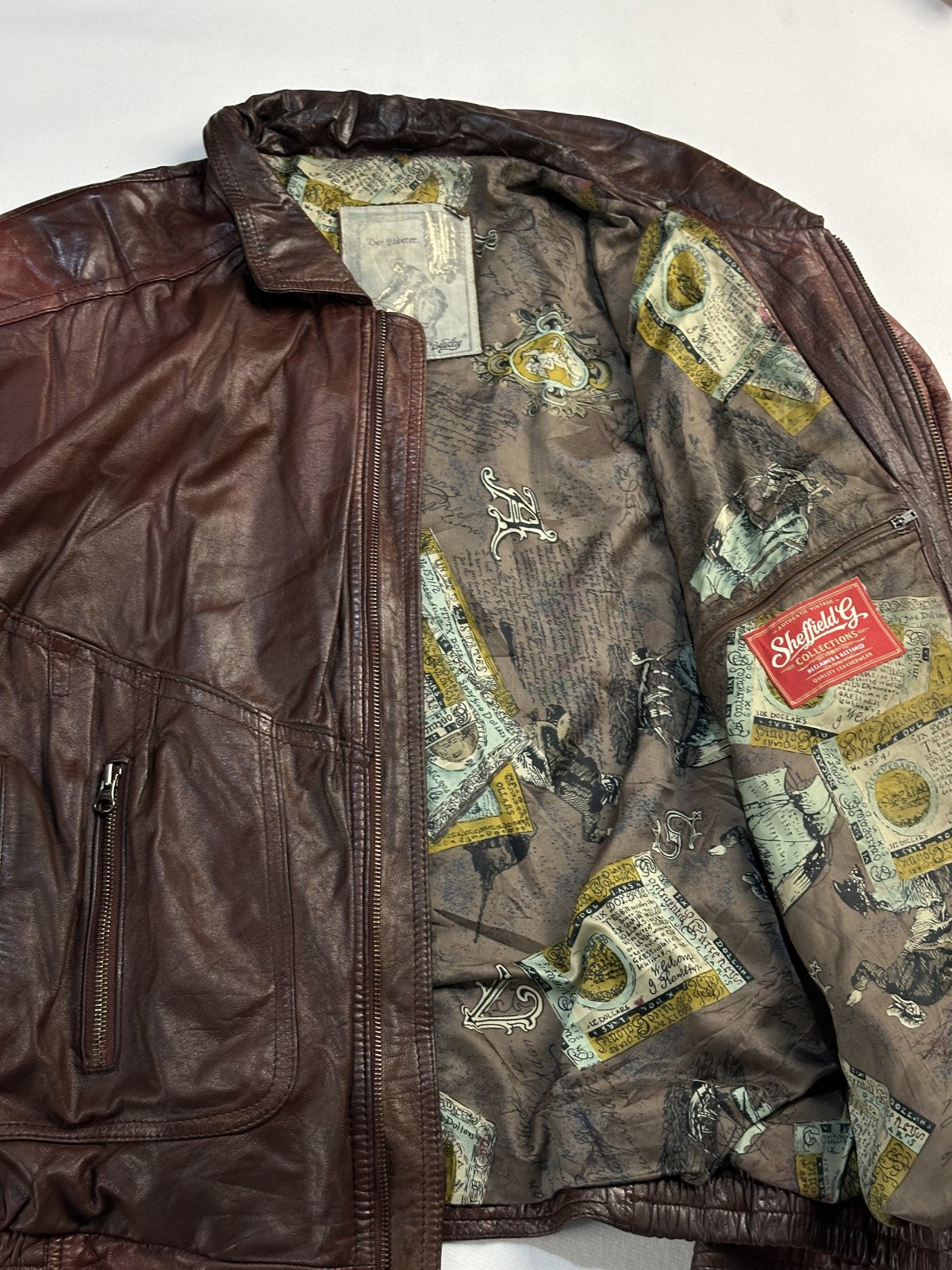 Harrington opened out to show the lining inside