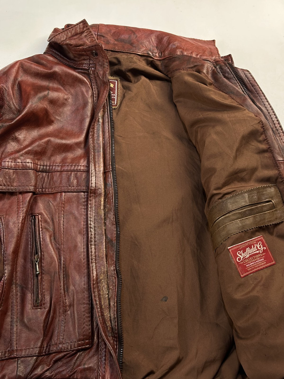 Harrington opened out to show the lining inside