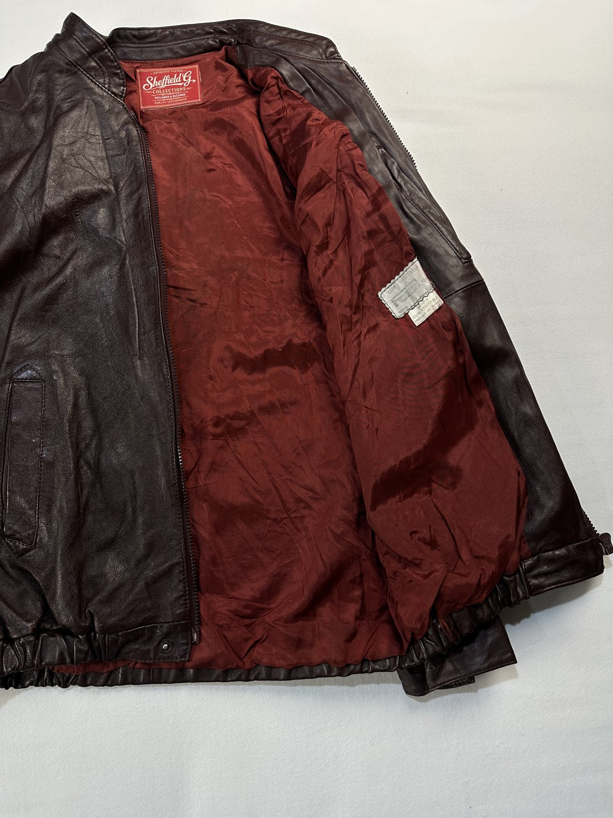Harrington opened out to show the lining inside