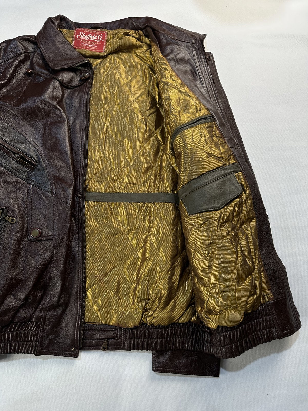 Harrington opened out to show the lining inside
