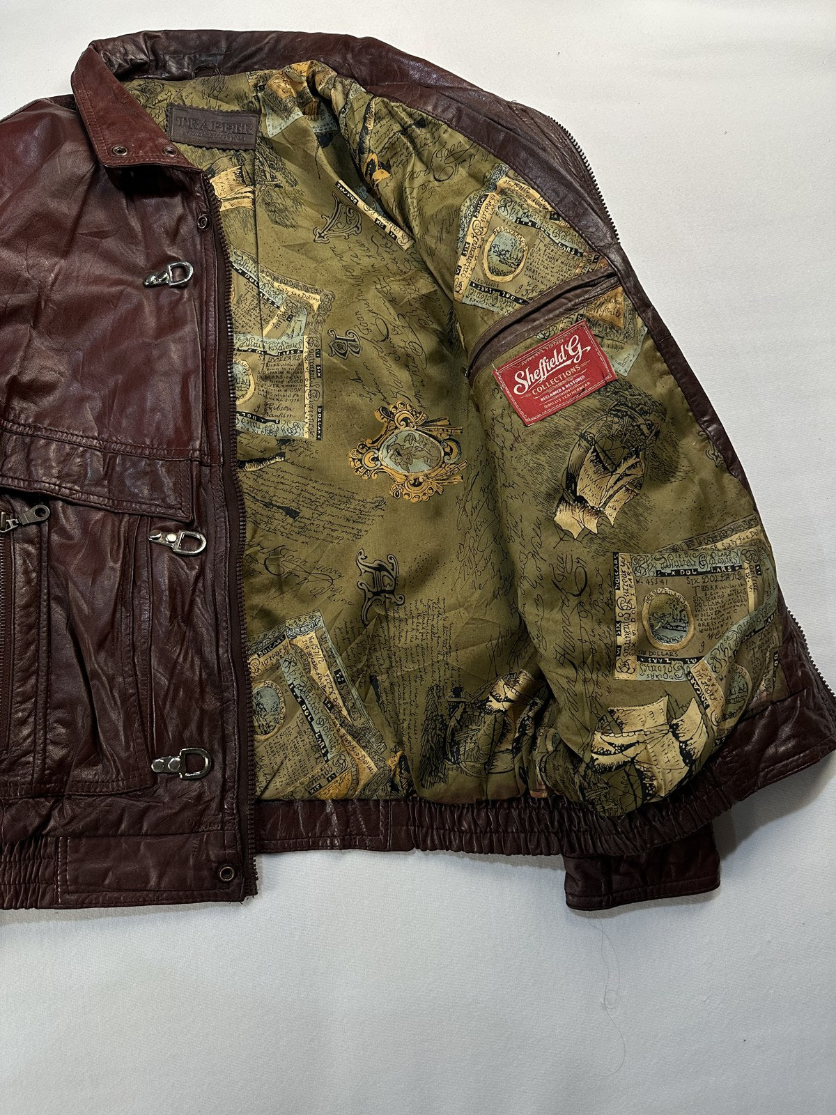 Harrington opened out to show the lining inside